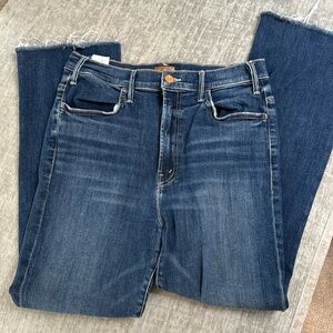 Mother jeans, size 32, the hustler ankle fray in color teaming up